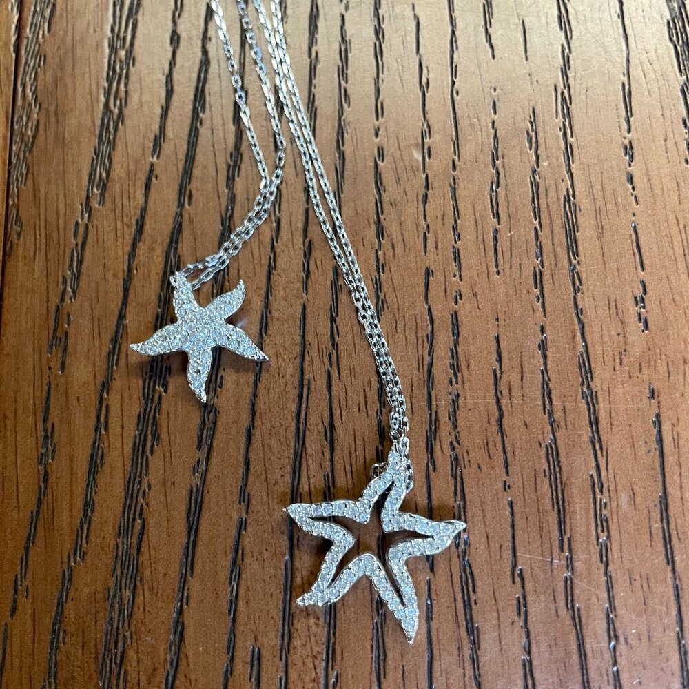 Swarovski Starfish double-strand necklace